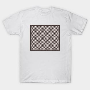 Modern Brown Scandinavian Jute Pattern T-Shirt